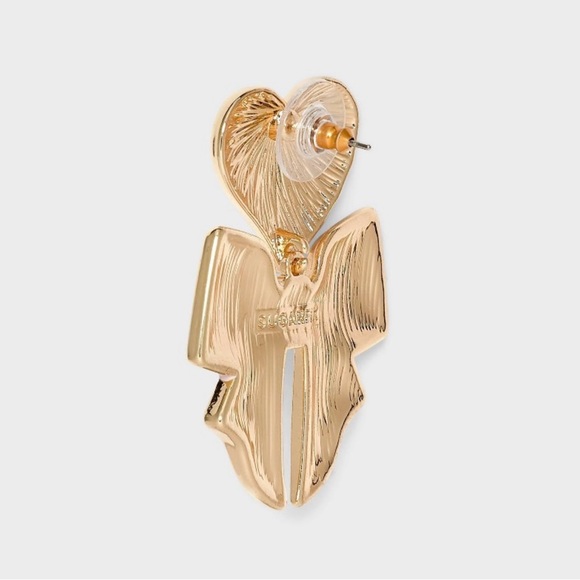 Brand New SUGARFIX by BaubleBar X's and Bows Drop Earrings - Light Pink - Picture 2 of 2